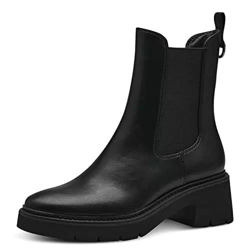 Tamaris Damen Chelsea Boots mit TOUCHit-Fußbett - Schwarze Stiefeletten
