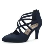 Tamaris Damen Pumps mit Riemchen - Textil, Vegan, Stilettoabsatz
