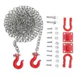 Tbest RC Abschlepphaken befestigt, Zubehör für Modellauto Modell Abschleppkette aus Metall RC für Klettergerüste RC Auto
