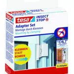 Tesa Insect Stop Tür Adapter für Alu-Rahmen - Tür-Klemme für einfache Montage ohne Bohren - Weiß