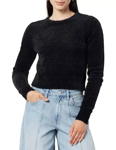 The Drop Cropped-Pullover für Damen, Juliana Fransengarn