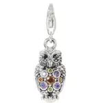 Thomas Sabo Damen Charm-Anhänger Funkelnde Eule 925 Sterling Silber 1479-643-7