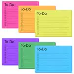 TIESOME Haftnotizen 6er Pack mit Linien - Selbstklebende Notizen für Büro und Schule