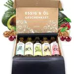 TIMBER TASTE® Essig & Öl Geschenkset - 5 erlesene Essige & Speiseöle - Kochbox Koch Set - Besonderes Ostergeschenk