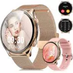 Tisoutec Smartwatch Damen Herren, Fitnessuhr Tracker mit Telefonfunktion 1
