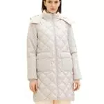 TOM TAILOR Damen 1036722 Steppmantel mit Abnehmbarer Kapuze & Taschen