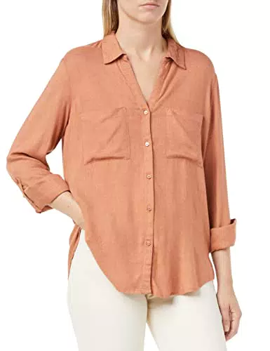 TOM TAILOR Damen Cosy Bluse mit Brusttaschen