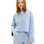 TOM TAILOR Denim Damen 1036577 Sweatjacke mit Rückenprint