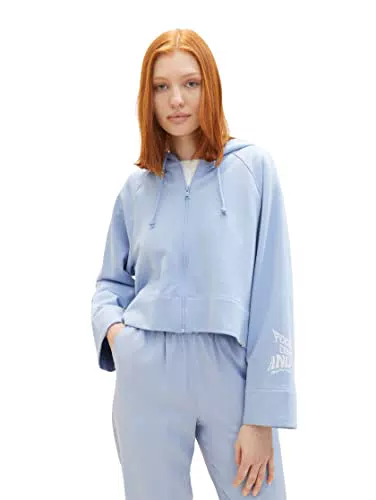 TOM TAILOR Denim Damen 1036577 Sweatjacke mit Rückenprint