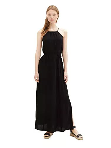 TOM TAILOR Denim Damen 1036843 Maxikleid mit Bindegürtel