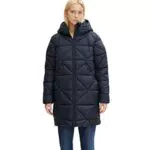 TOM TAILOR Damen Wintermantel mit Kapuze - Sky Captain Blue
