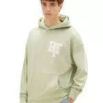 TOM TAILOR Denim Herren Oversize College Hoodie mit Logo-Applikation
