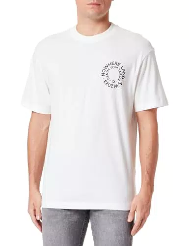 TOM TAILOR Denim Herren Relaxed Fit T-Shirt mit Rücken-Print