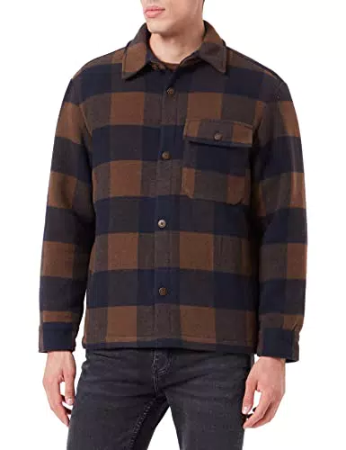 TOM TAILOR Denim Herren Overshirt Jacke mit Karo-Muster 1032438