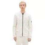 TOM TAILOR Denim Herren Sweatjacke 1035663, 12906 - Wool White