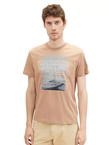 TOM TAILOR Herren T-Shirt mit Foto-Print