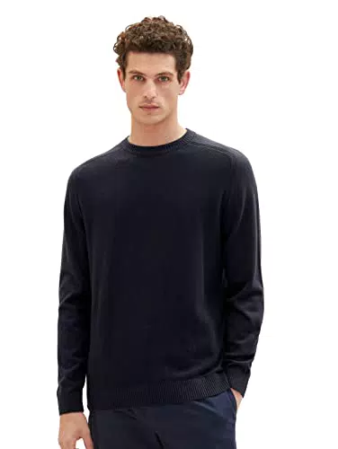 TOM TAILOR Herren 1036878 Pullover, 10668 - Sky Captain Blue