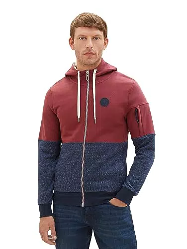 TOM TAILOR Herren 1037759 Colorblock Hoodie Sweatjacke