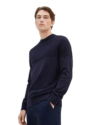 TOM TAILOR Herren 1038221 Strick-Pullover aus Baumwolle