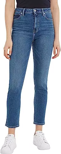 Tommy Hilfiger Damen Jeans Slim Cigarette Stretch, Blau