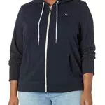 Tommy Hilfiger Damen Kapuzenjacke aus French Terry mit Reißverschluss