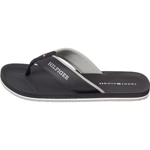 Tommy Hilfiger Herren Flip Flops Comfort Beach Sandalen - Sommerliche Zehentrenner