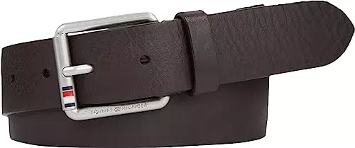 Tommy Hilfiger Herren Ledergürtel Casual 3,5 cm - Braun