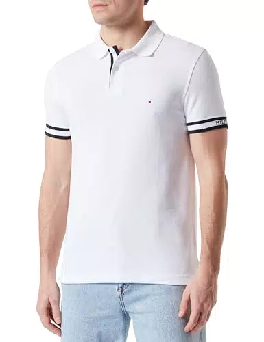Tommy Hilfiger Herren Poloshirt Kurzarm Monotype Cuff Slim Fit