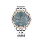 Tommy Hilfiger Multi Zifferblatt Quarz Uhr für Damen mit Roségoldfarbenes Edelstahlarmband - 1781978