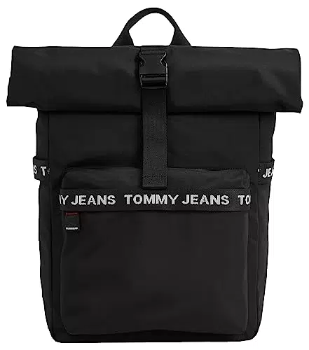 Tommy Jeans Herren Rucksack Essential Rolltop - Schwarz
