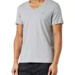 Tommy Jeans Herren T-Shirt V-Ausschnitt, Grau
