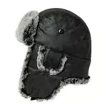 TOP-EX L/XL Winter Trapper-Hut Kunstleder Aviator Pilotenmütze Damen Herren Braun Warm Gefütterte Kunstpelz-Hut mit Winddichten Ohrenklappen