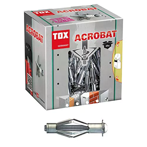 TOX Metall-Hohlraumdübel Acrobat M6 x 37 mm verzinkt - Befestigung in Gipskartonplatten