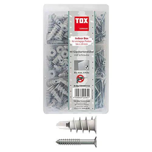 TOX Sortiment Indoor Box mit Gipskartondübel Spiral 32 mm + Schraube