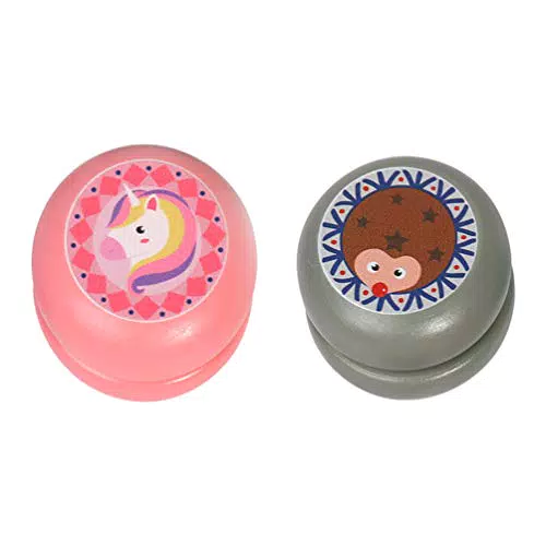 TOYANDONA 2 Stück Hölzernes JoJo Spielzeug Spielzeug Cartoon Tier JoJo Spielzeugball