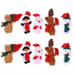 Toyvian Weihnachten Fingerpuppen Weihnachtsmann Schneemann pädagogische Fingerpuppen Puppen Handspielzeug Puppen Spielzeug für Kinder Xmas Party Supplies 10St