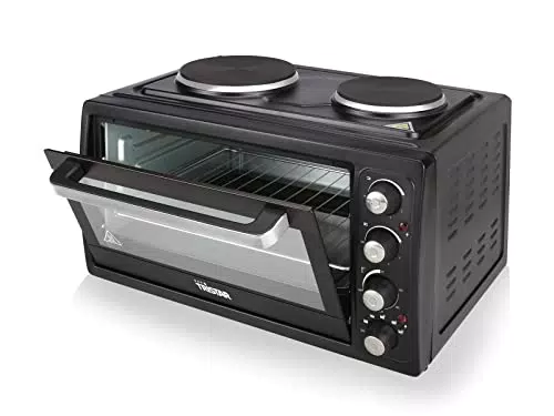 Tristar OV-1443 Umluftofen mit Zwei Kochplatten-Inhalt 38 L-3100 Watt