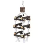 Trixie Naturholz Kletterturm mit Seilen, 34 cm
