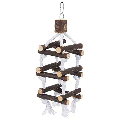 Trixie Naturholz Kletterturm mit Seilen, 34 cm