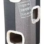 TRIXIE Moderner Cat Tower Jorge, 44957, Dunkelgrau, 38 x 38 x 78 cm