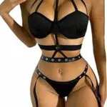 Sexy Damen Dessous Set mit Strapsen - Verführerische Unterwäsche für Frauen