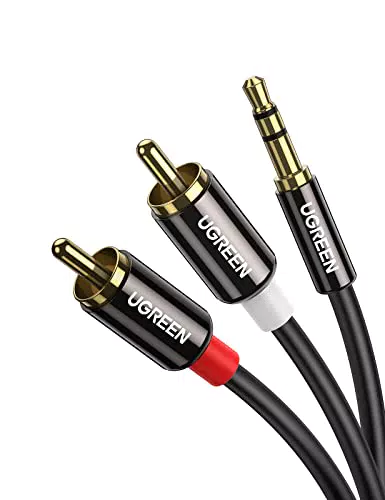 UGREEN Klinke auf Cinch Kabel 3, 5mm Klinke Chinch Stereo Audio Kabel für TV