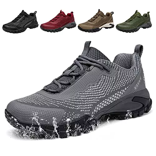 Ulogu Wanderschuhe Herren Damen Wasserdicht Atmungsaktiv Trekkingschuhe Leicht Outdoorschuhe Wanderhalbschuhe rutschfeste Bergschuhe Kletterschuhe