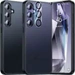 UniqueMe 5-in-1-Set für Samsung Galaxy S24 Hülle, Handyhülle für Samsung S24 Case Rundumschutz Schutzhülle Cover -Schwarz