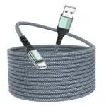 Ladekabel USB C 3M 3.1A Nylon geflochten für Samsung Galaxy S10 S9 S8 Plus Note 10 9 8 LG V20 G8 G7 - Schnellladung Typ C Ladegerät