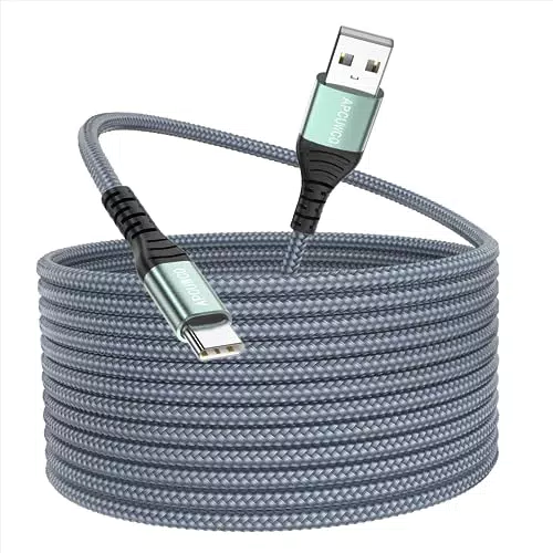 Ladekabel USB C 3M 3.1A Nylon geflochten für Samsung Galaxy S10 S9 S8 Plus Note 10 9 8 LG V20 G8 G7 - Schnellladung Typ C Ladegerät