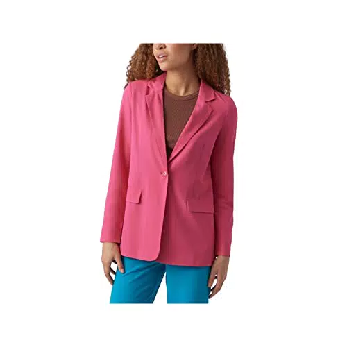 VERO MODA Damen Vmzelda Ls Loose Blazer Noos, Pink Yarrow