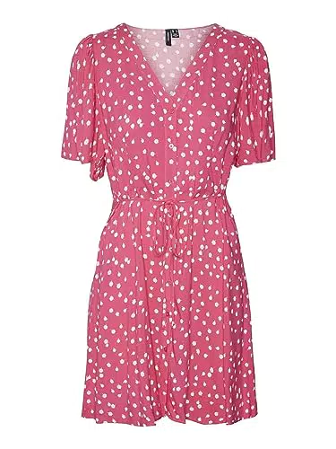 VERO MODA Damen Vmalba Short Dress Wvn Noos Kleid, Provence