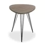 Versa Seatle Beistelltisch aus Holz und Metall für Wohnzimmer, Schlafzimmer und Küche