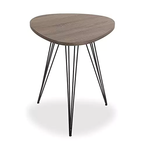 "Versa Seatle Beistelltisch aus Holz und Metall für Wohnzimmer, Schlafzimmer und Küche"